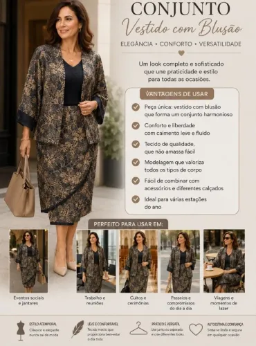 Vestido com Casaquinho Social 