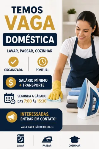 Vaga para doméstica em Lauro