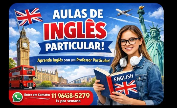 Aulas de inglês on line particulares ou grupo