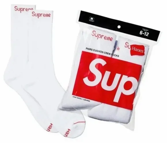 meias supreme hanes crew socks meia sock sup cushion pack kit letter branca brancas white