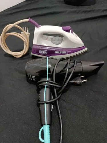 Ferro de passar + secador de cabelo 220 w