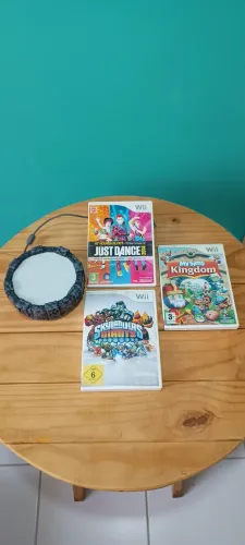 Lote Com 3 Jogos Nintendo Wii + Portal Skylanders USB (Originais)