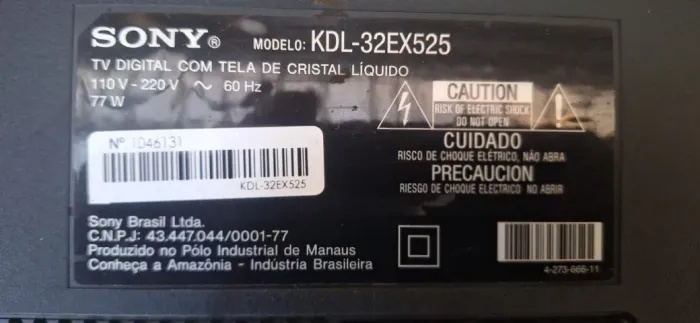 TV Sony Bravia KDL-32EX525 NÃO É SMARTV