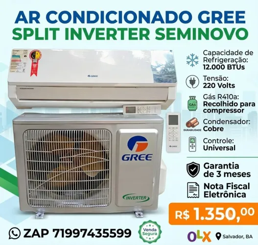 Aparelhos de Ar condicionados seminovos e conservados