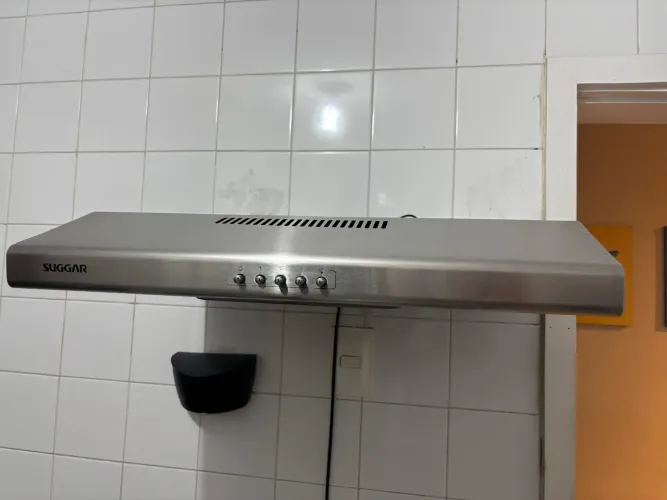 Depurador de ar suggar em inox com abertura para coifa e iluminação 