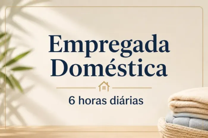 Empregada Doméstica - 6 horas diárias  Estamos contratando empregada doméstica para atuar 
