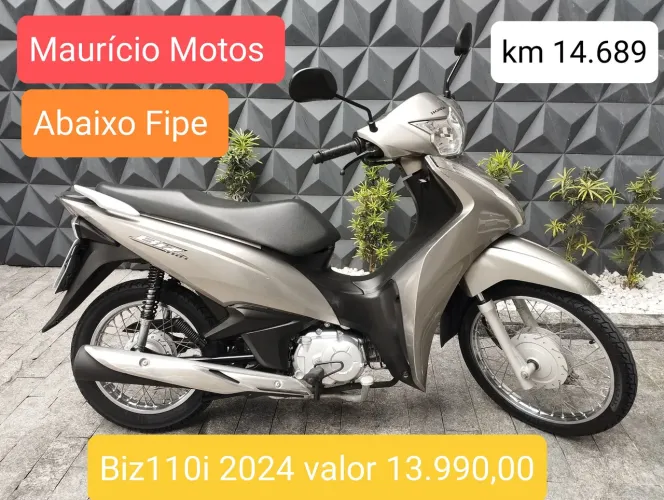 Honda Biz 110i 2024 abaixo Fipe