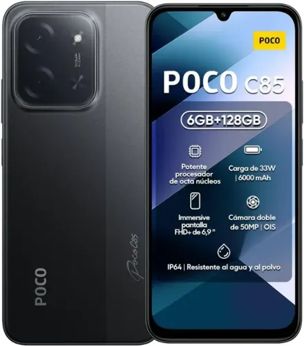 Celular Poco C85 6GB+128GB Black