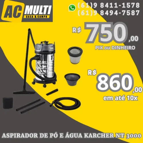 ASPIRADOR DE PÓ E ÁGUA KARCHER NT 3000
