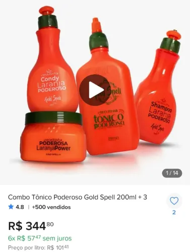 Produtos de cabelo lacrado