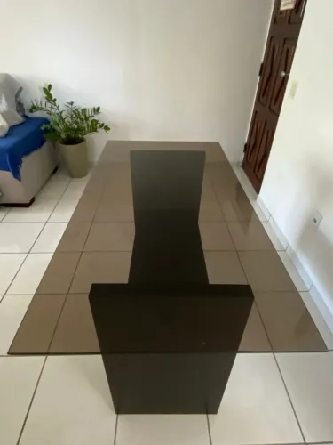 Tampo de mesa vidro temperado bronze
