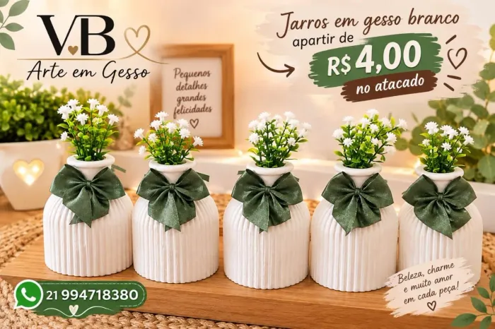 Lembrancinhas/ jarro em gesso no atacado