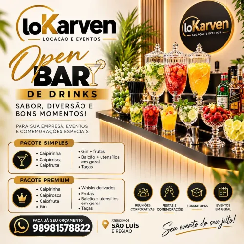 SERVIÇO DE BARMAN, DRINKS FESTAS E EVENTOS
