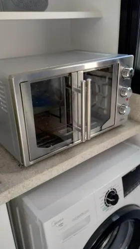 Forno e Fritadeira Sem Óleo Oster 42L French Door 2 em 1 220v