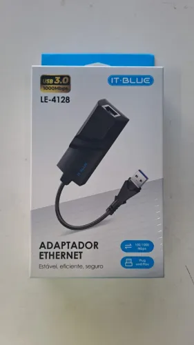 Adaptador Ethernet USB 3.0 Gigabit IT-BLUE LE-4128 - 1000Mbps Plug and Play