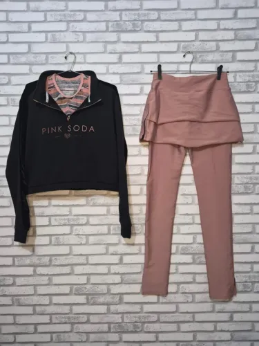Conjunto Top e Legging Esportivo + Casaco, G