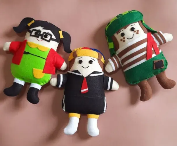 Kit bonecos Turma do Chaves em feltro - decoração infantil / presente