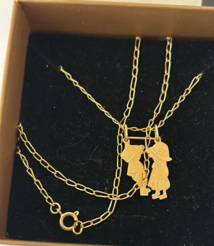 Corrente com pingente em ouro 18k
