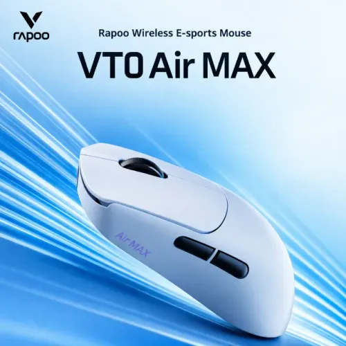 [Novo] Mouse Gamer Sem Fio Rapoo VT0 Air Max, 8000Hz, PAW3950, Switches Ópticos, 39g, PC