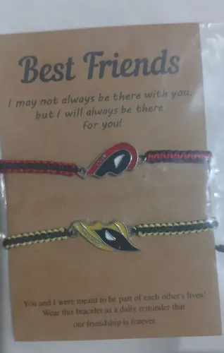 Pulseiras da Amizade Deadpool e Wolverine - Novas no Plástico!