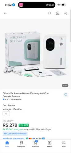 Difusor com umidificador 