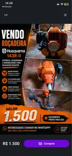 Roçadeira husqvarna 143 vc