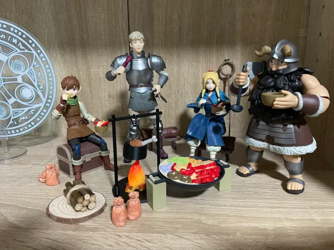 Lote Dungeon Meshi Figma Max Factory com brinde