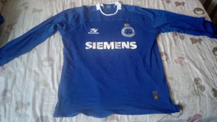 Camisa manga longa de jogo oficial Cruzeiro 2005, camisa 9 Fred