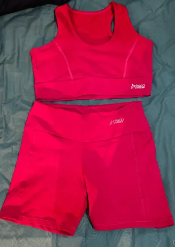 Conjunto físico fitness rosa