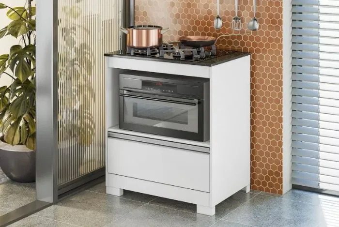 Balcão Cooktop NT3110 com Gaveta Telescópica - Entrega Imediata