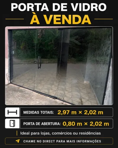 Porta de blindex