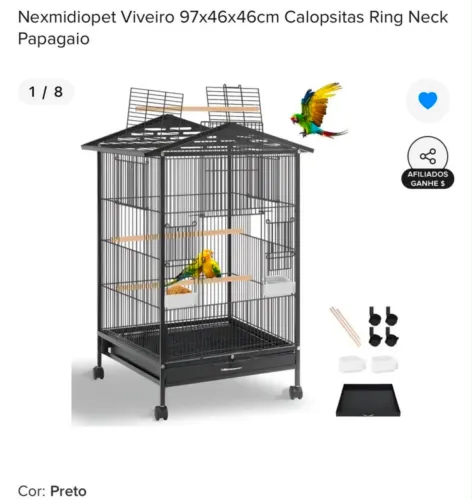 Gaiola para aves 