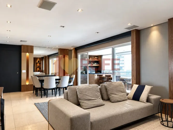 Apartamento no Brooklin 147 m2, 3 quartos, 3 suítes e varanda gourmet