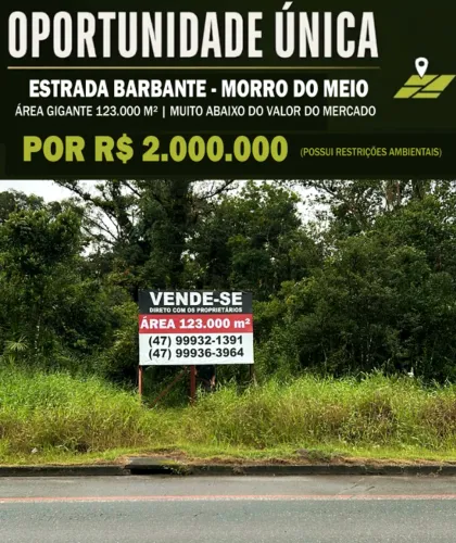 Oportunidade na Estrada Barbante 123.000m²