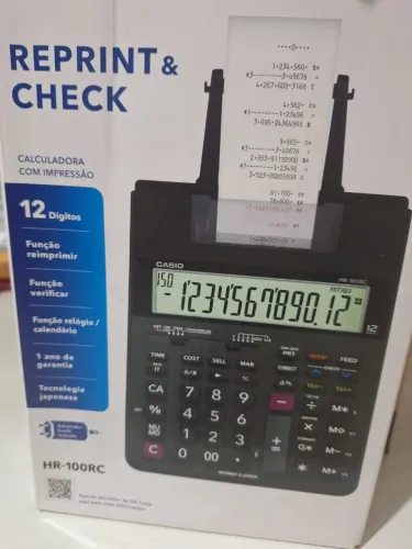 Calculadora com impressão 12 dígitos