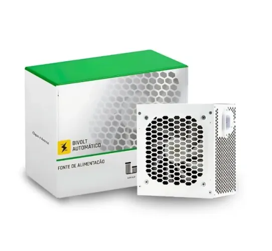 Fonte ATX 600W c/ Cabo de Força (Bivolt automático)