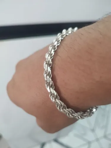 Pulseira de prata maciça legítima 925