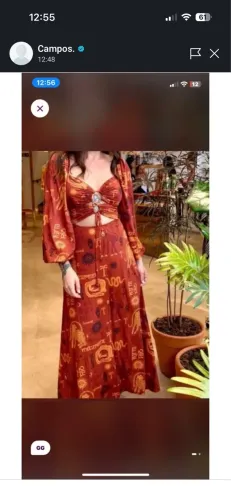 Vestido Farm malha fria GG