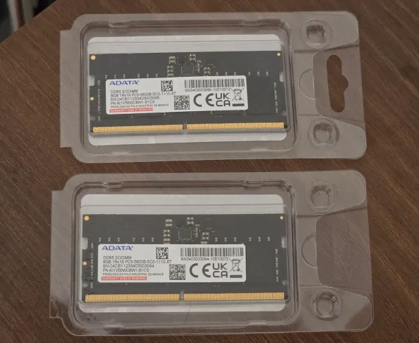 Par de Memória RAM 16GB (2x8GB) ADATA DDR5 5600MHz SODIMM - Excelente