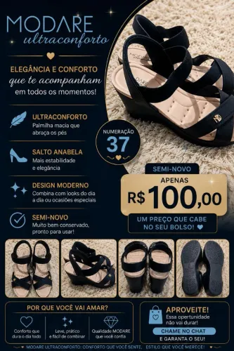 Sapato numeração 37 Ultra Conforto