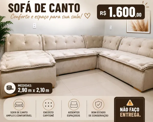 Sofá de canto 6 lugares