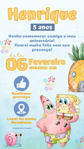 CONVITE DIGITAL INTERATIVO CLICÁVEL