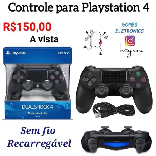 Controle ps4 - controle sem fio Playstation 4 - recarregável sem fio (Loja Fisica)