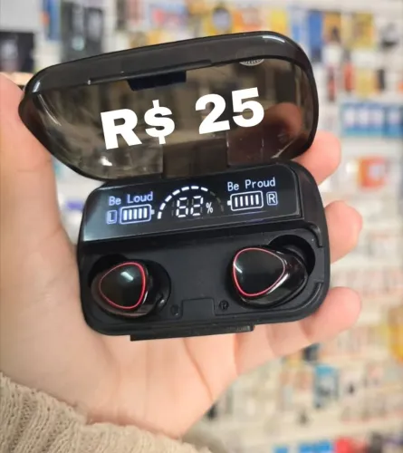 Fone bluetooth M10 TWS R$ 25
