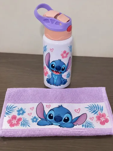 Kit personalizado garrafa e toalhinha