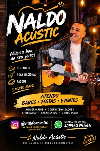 Músico voz e violão