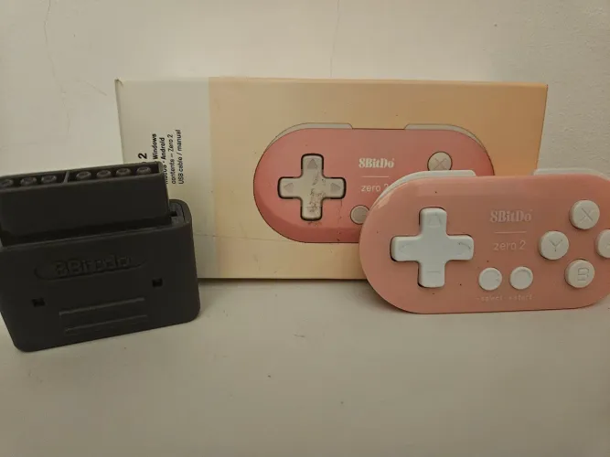 Controle 8BitDo Mini + Adaptador SNES