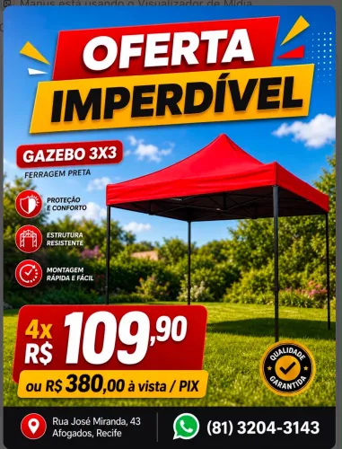 Tenda 3x3 nova menor valor da internet