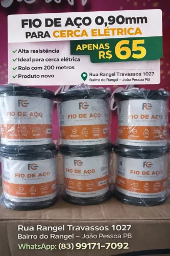 Fio de aço inox 0,90mm para cerca elétrica FC - pronta entrega