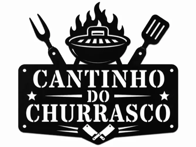 Placa Churrasco Personalizada 30x50 Em Aço Para Área Gourmet